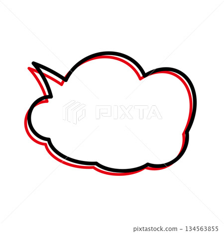 簡單的語音氣泡圖-蓬鬆 134563855