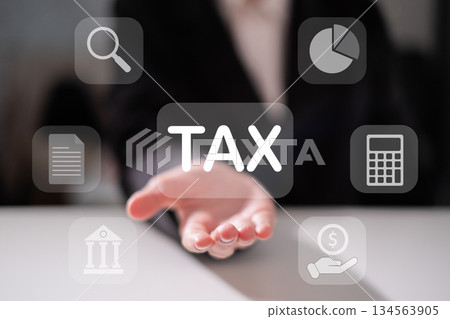 Accounting financial tax icon income money online payment service concept Accounting financial tax icon income money online payment service concept 134563905