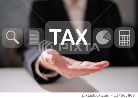Accounting financial tax icon income money online payment service concept Accounting financial tax icon income money online payment service concept 134563906