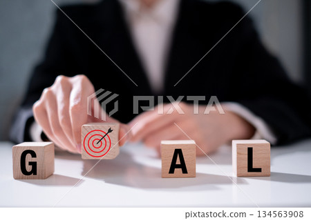Business goal target strategy success achievement development growth Business goal target strategy success achievement development growth 134563908