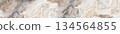 Elegant white and grey marble texture with delicate golden veins panorama 134564855
