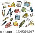 Stationery set, handwritten style, color 134564897
