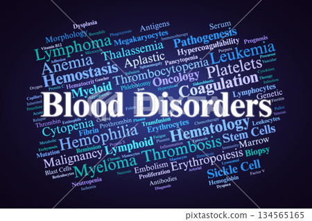Blood Disorders Word Cloud. Essential Clinical Terms in Hematology and Blood Health Blood Disorders Word Cloud. Essential Clinical Terms in Hematology and Blood Health 134565165