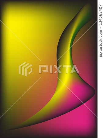 Abstract colorful gradient wave on a dark background Abstract colorful gradient wave on a dark background 134565407