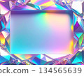 Holographic sparkling crystal frame background 134565639