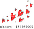 可愛手繪心形素材 134565905