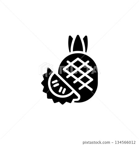 pineapple vector icon. fruit icon solid style. perfect use for icon, logo, illustration, website, and more. icon design glyph style 134566012