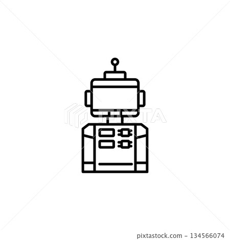 robot vector icon line style. Perfect for website, application, commerce, presentation, logo and more. simple, thin and modern outline icon robot vector icon line style. Perfect for website, application, commerce, presentation, logo and more. simple, thin and modern outline icon 134566074
