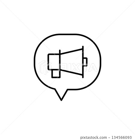 message marketing icon. internet marketing icon. perfect to logo, presentation template, website, application, and more product. vector icon design line style 134566093