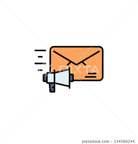 email marketing and mail icon. internet marketing icon. perfect to logo, presentation template, website, application, and more product. vector icon design line style email marketing and mail icon. internet marketing icon. perfect to logo, presentation template, website, application, and more product. vector icon design line style 134566244