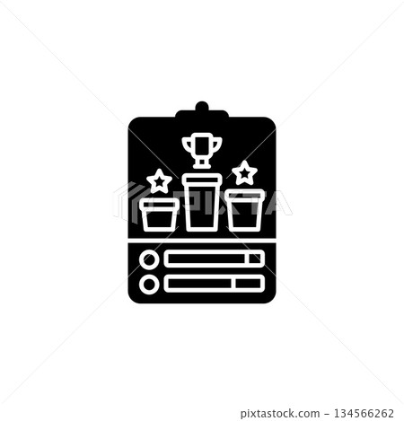 leader board icon. internet marketing icon. perfect to logo, presentation template, website, application, and more product. vector icon design solid style 134566262