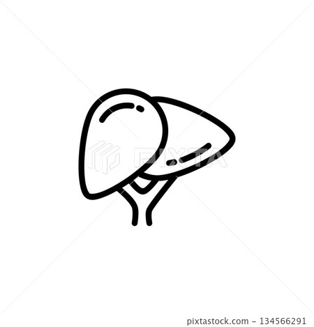 liver vector icon. medicine icon outline style. perfect use for logo, presentation, website, and more. simple modern icon design line style liver vector icon. medicine icon outline style. perfect use for logo, presentation, website, and more. simple modern icon design line style 134566291