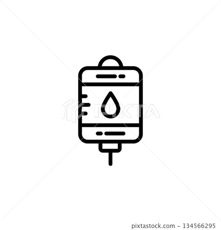 transfusion vector icon. medicine icon outline style. perfect use for logo, presentation, website, and more. simple modern icon design line style 134566295