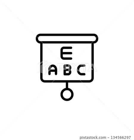 snellen chart vector icon. medicine icon outline style. perfect use for logo, presentation, website, and more. simple modern icon design line style snellen chart vector icon. medicine icon outline style. perfect use for logo, presentation, website, and more. simple modern icon design line style 134566297