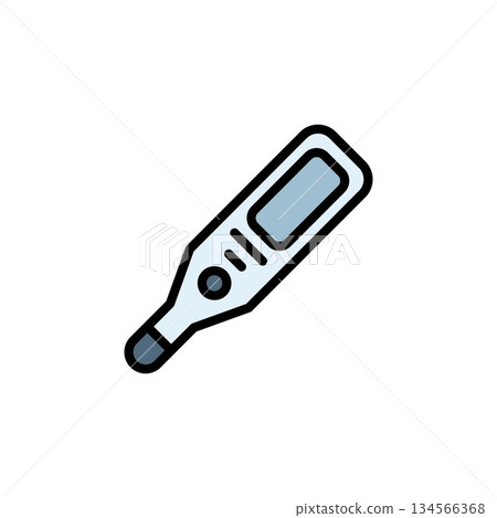 thermometer vector icon. medicine icon color outline style. perfect use for logo, presentation, website, and more. simple modern icon design filled line style thermometer vector icon. medicine icon color outline style. perfect use for logo, presentation, website, and more. simple modern icon design filled line style 134566368