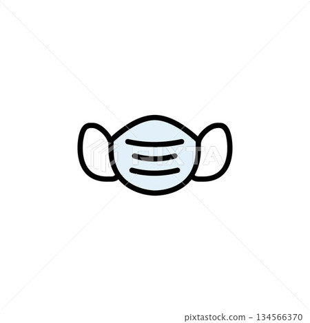 medical mask vector icon. medicine icon color outline style. perfect use for logo, presentation, website, and more. simple modern icon design filled line style medical mask vector icon. medicine icon color outline style. perfect use for logo, presentation, website, and more. simple modern icon design filled line style 134566370