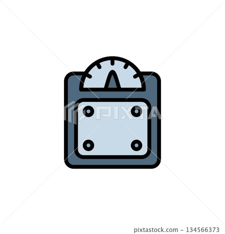 weight scale vector icon. medicine icon color outline style. perfect use for logo, presentation, website, and more. simple modern icon design filled line style weight scale vector icon. medicine icon color outline style. perfect use for logo, presentation, website, and more. simple modern icon design filled line style 134566373