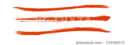 New Year's material: red brush strokes 134566571