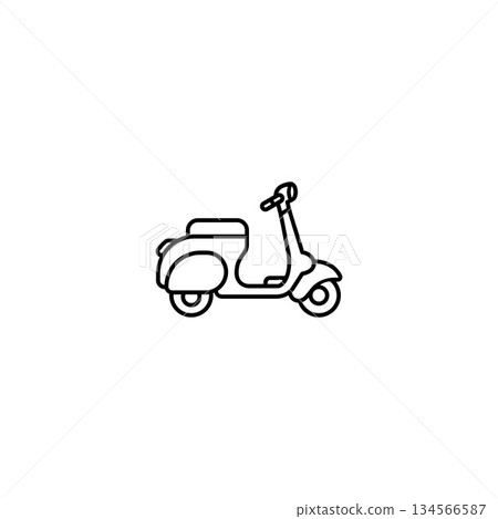 scooter vector icon. transportation and vehicle icon outline style. perfect use for icon, logo, illustration, website, and more. icon design line style scooter vector icon. transportation and vehicle icon outline style. perfect use for icon, logo, illustration, website, and more. icon design line style 134566587