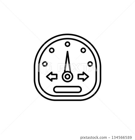 speedometer vector icon. transportation and vehicle icon outline style. perfect use for icon, logo, illustration, website, and more. icon design line style 134566589