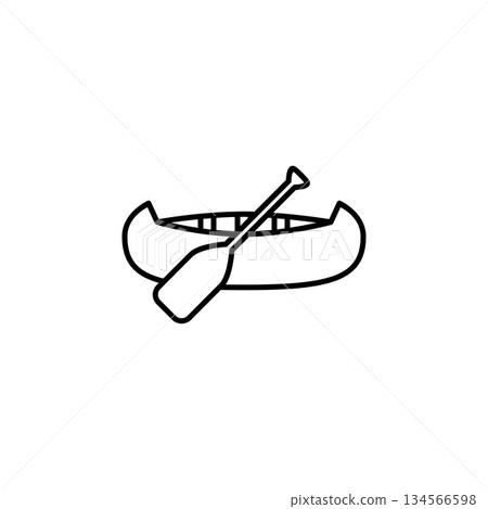 canoe vector icon. transportation and vehicle icon outline style. perfect use for icon, logo, illustration, website, and more. icon design line style canoe vector icon. transportation and vehicle icon outline style. perfect use for icon, logo, illustration, website, and more. icon design line style 134566598