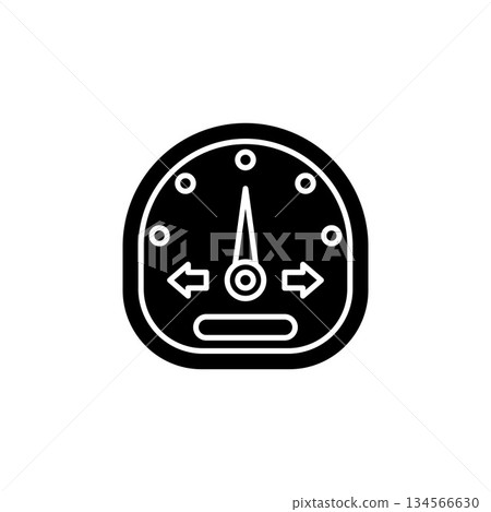 speedometer vector icon. transportation and vehicle icon solid style. perfect use for icon, logo, illustration, website, and more. icon design solid style 134566630