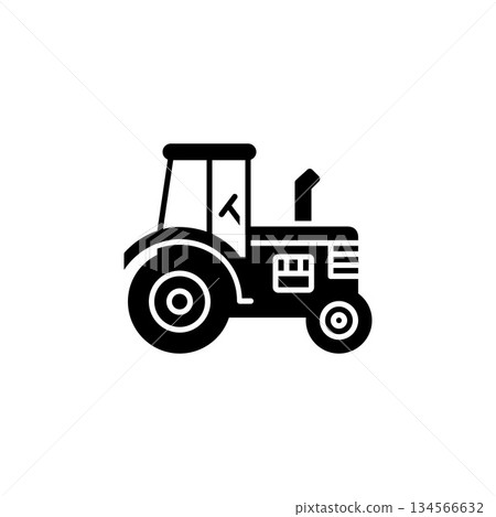 tractor vector icon. transportation and vehicle icon solid style. perfect use for icon, logo, illustration, website, and more. icon design solid style 134566632