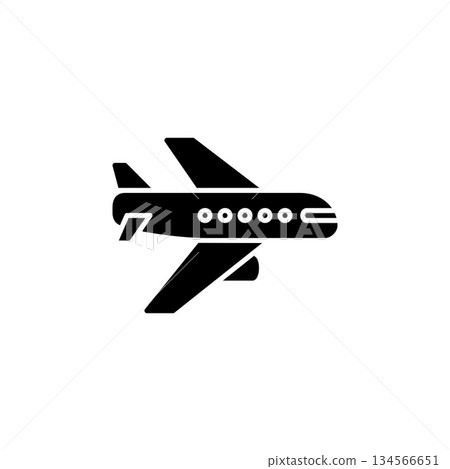 plane vector icon. transportation and vehicle icon solid style. perfect use for icon, logo, illustration, website, and more. icon design solid style 134566651