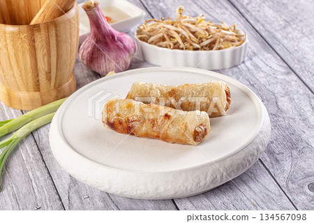 Vietnamese traditional nem roll with meat Vietnamese traditional nem roll with meat 134567098