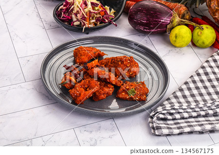 Indian cuisine - spicy Chicken 65 134567175