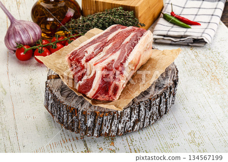 Raw beef ribs for cooking 134567199