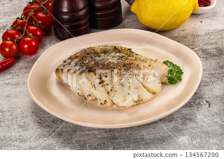Baked cod fish fillet with spices Baked cod fish fillet with spices 134567200