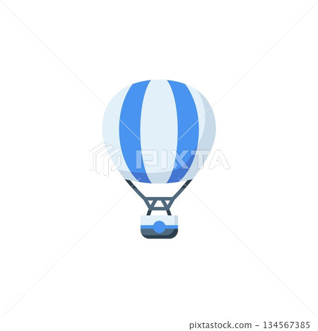 air balloon vector icon. transportation and vehicle icon flat style. perfect use for icon, logo, illustration, website, and more. icon design color style 134567385