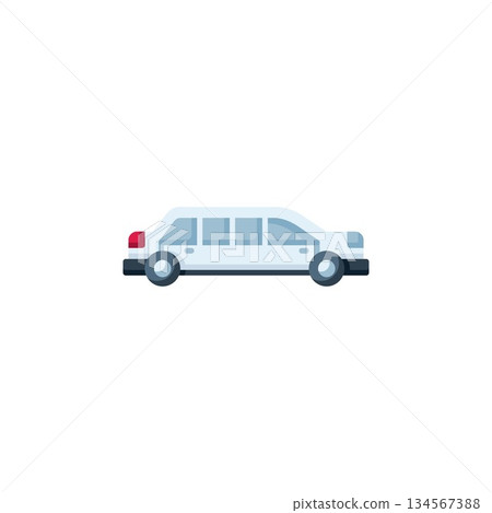 limousine vector icon. transportation and vehicle icon flat style. perfect use for icon, logo, illustration, website, and more. icon design color style 134567388