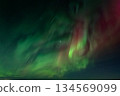 Aurora Borealis over Island 134569099