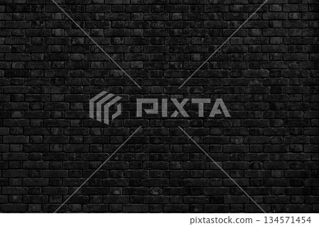 Black brick building wall. Interior of a modern loft. Background for design 134571454