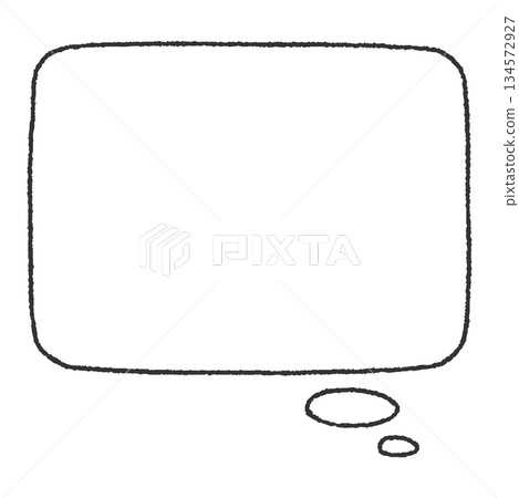 Hand-drawn rectangular speech bubble (with white background inside) 134572927