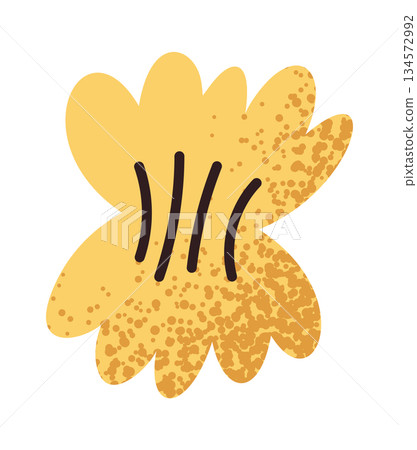 Butterfly shaped macaroni sticker design 134572992