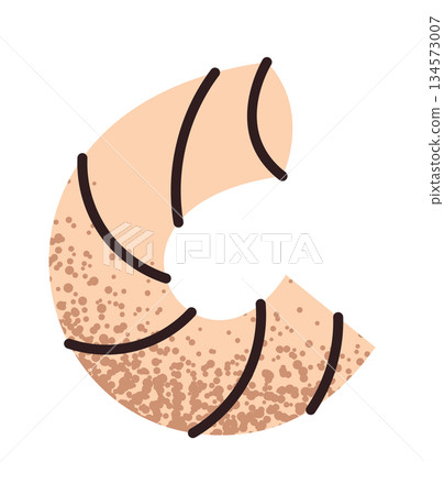 Raw macaroni for Italian pasta Raw macaroni for Italian pasta 134573007