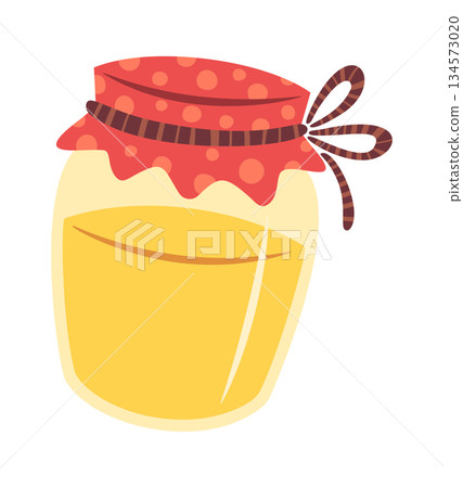 Fresh homemade honey jar element Fresh homemade honey jar element 134573020