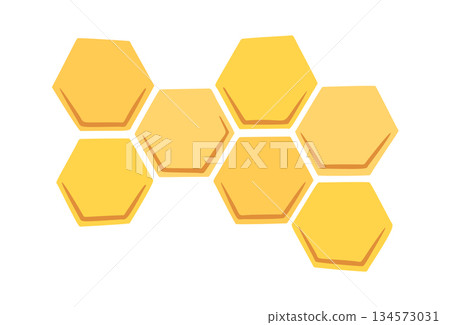 Natural honeycomb cells beekeeping element 134573031