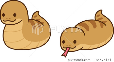 Tsuchinoko cute cartoon Japanese snake monster drawing Tsuchinoko cute cartoon Japanese snake monster drawing 134573151