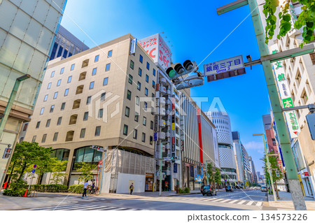Tokyo, Chuo Ward, Ginza cityscape, near the Ginza 3-chome intersection Tokyo, Chuo Ward, Ginza cityscape, near the Ginza 3-chome intersection 134573226
