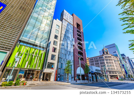 Tokyo, Chuo Ward, Ginza cityscape, near the Ginza 4-chome intersection Tokyo, Chuo Ward, Ginza cityscape, near the Ginza 4-chome intersection 134573255