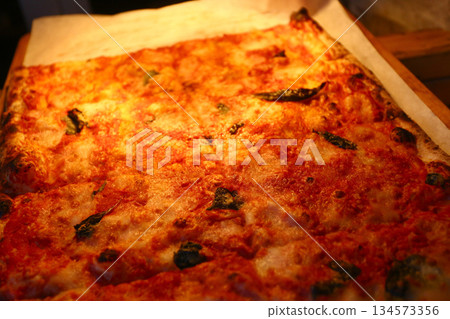 cheese and tomato pizzas as italian food cheese and tomato pizzas as italian food 134573356