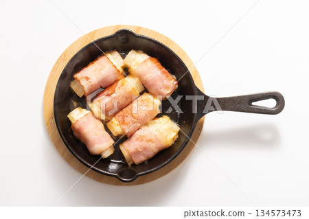 Baked mochi cheese and bacon Baked mochi cheese and bacon 134573473