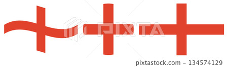 National England flags set. National England round flag. Waving National England flag. Rectangular National England flag isolated. 134574129