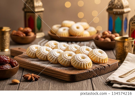 Maamoul Cookies Eid Dessert Bakery Sweets Dates Maamoul Cookies Eid Dessert Bakery Sweets Dates 134574216