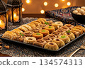 Eid Desserts Arabic Sweets Baklava Festive Food 134574313