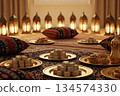 Luxury Eid Decor Hospitality Setup Arabic Interior Festive 134574330